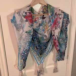 Johnny Was 100% Silk Scarf / Wrap